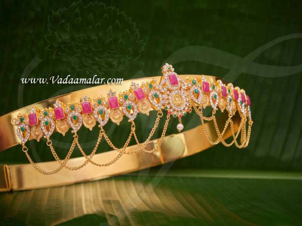 Odiyanam Multicolor Stone Lakshmi Design Waist Hip Belt Buy Now