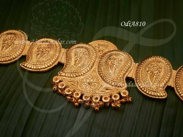 Gold Mango Design Gold Waist Hip Belt Chain Vadaanam - Large Size