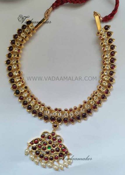 Original Temple Jewelry Short Necklace for Bharatanatyam Dance