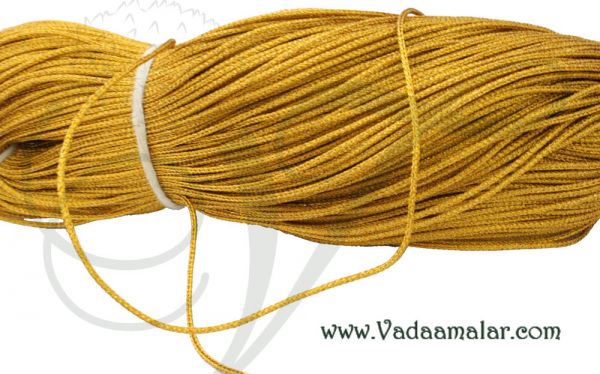 Gold Synthetic String Thread Rope -10 meters