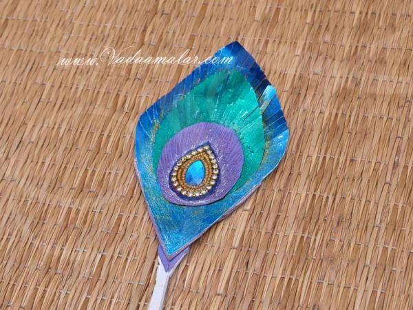 Artificial Peacock Feather Krishna Headwear Head Accessories Mayil Fancy Dress Buy