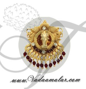 Elegant Goddess Lakshmi pendant with gold plated chain