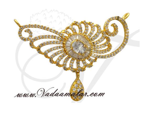 American diamond stones pendant for traditional sarees and salwars