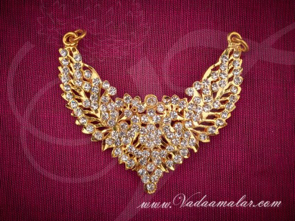 Peacock design pendant gold plated for sarees skirts