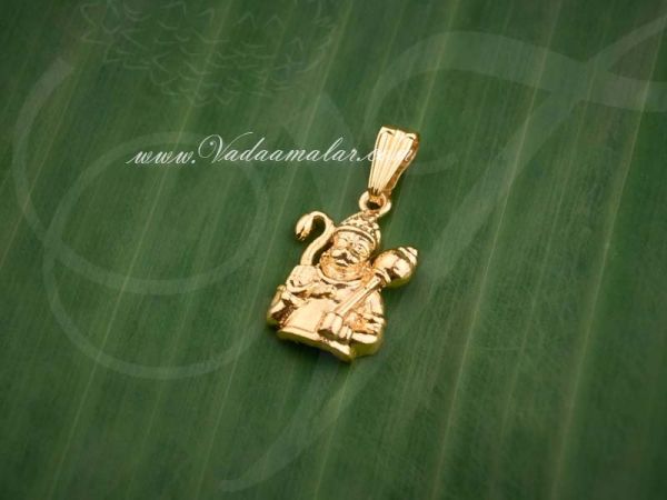Small Size Lord Hanuman Gold Plated Pendant Buy Online 