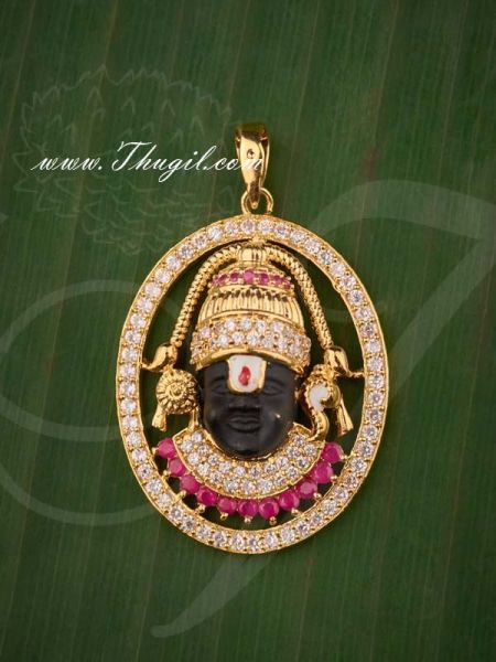 Tirupati Lord Balaji American Diamond Stones Pendant 