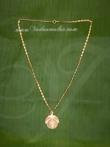 Lakshmi Dollar Designs Gold Plated Goddess Laxmi Pendant Online Now