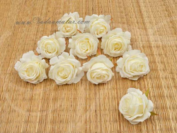 Half White Rose Artificial Heads Flower Roja Buy Now 20 pieces