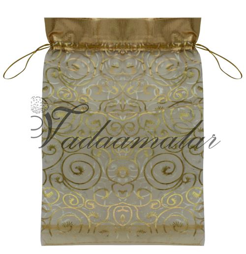 10 nos Gold potli pouch Wedding Return Gifts thamboolam bags pouches