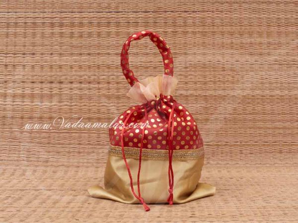 Set of 12 Potli bags for puja return gift/ Diwali/Tambulum/ wedding/ varalaxmi vrathum