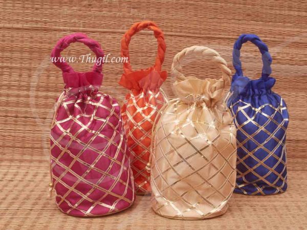 Assorted Wedding Return Gift Pouch Thamboolam Bags  10 x 8 Buy Now