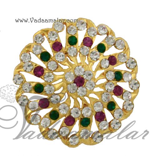 Hair ornament jewelry with Multi Colour stones Billai Rakodi 