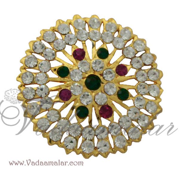 Hair ornament jewelry with Multi Colour stones Billai Rakodi 