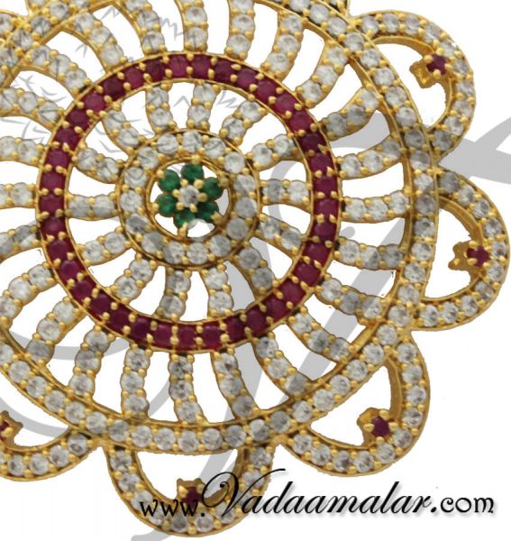 Hair choti ruby emerald stones hair ornament rakodi for Indian design