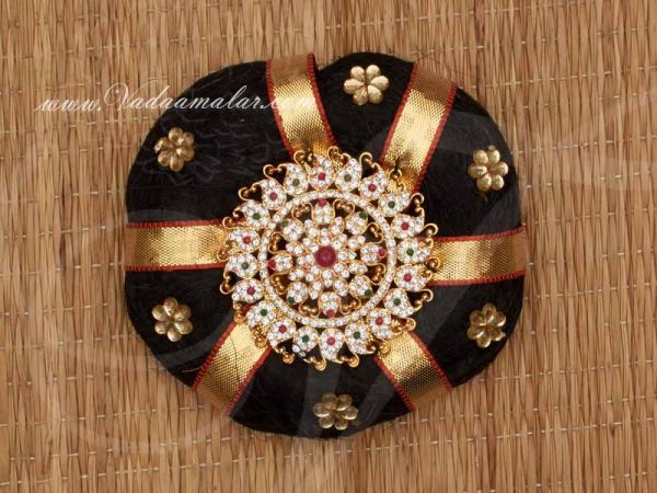 Indian Wedding Multi Colour Stone Rakkodi With Hair Band Accessories Ring Jewellery Bharatanatyam Dances Buy Now