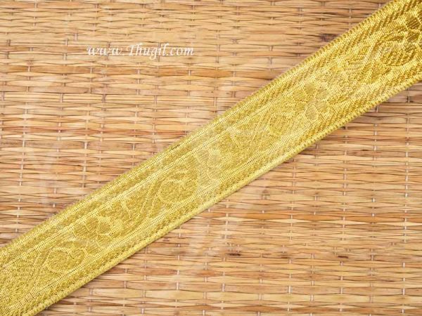 1 inch Gold Trim Lace Buy online Golden End Borders - 16 meters / 17.5 yards