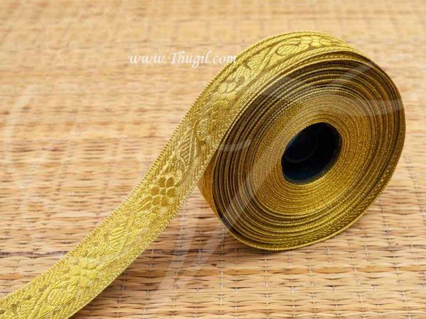 1 inch Gold Trim Lace Buy online Golden End Borders - 16 meters / 17.5 yards