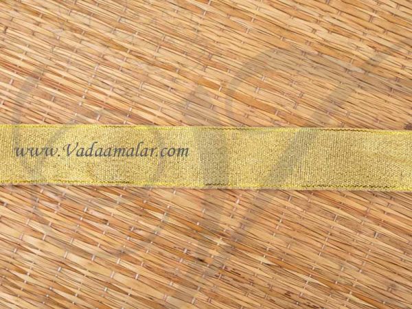 1 inch Gold Trim Lace Golden End Borders Buy Now - 16 meters / 17.5 yards