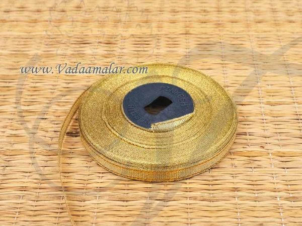 0.5 inch Gold Trim Lace Golden End Borders Buy Now - 16 meters / 17.5 yards