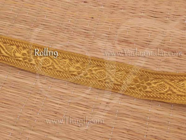 1.5 inch Gold Trim Lace Buy online Golden End Borders - 16 meters 