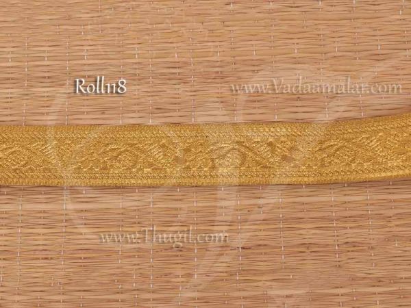 1.5 inch Gold Trim Lace Buy online Golden End Borders - 16 meters 
