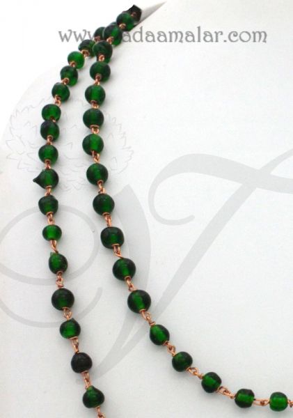 Green Colour Beads Necklace Indian Jewelery Set for Saree Salwar