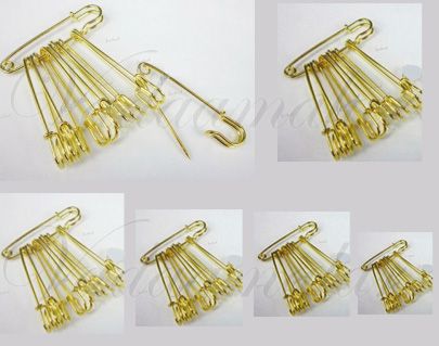 90 Brass Gold Saftey pins Durable and Rust Proof