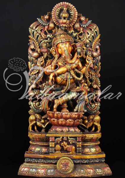 Lord Ganesha Carvings Traditional stage Banners Prints decorations India festival cultural gatherings