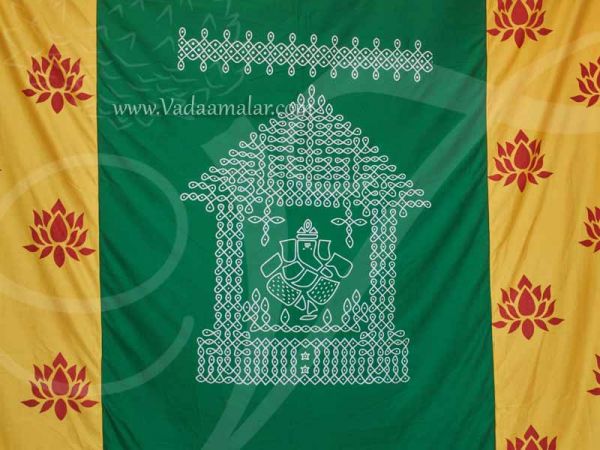 Kolam Backdrop in Cloth Indian Theme background - 7 X 8 feet