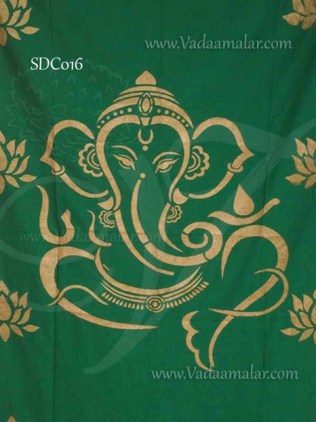 Ganesh Fabric Backdrop in Cloth Indian Theme background - 8 X 4 feet