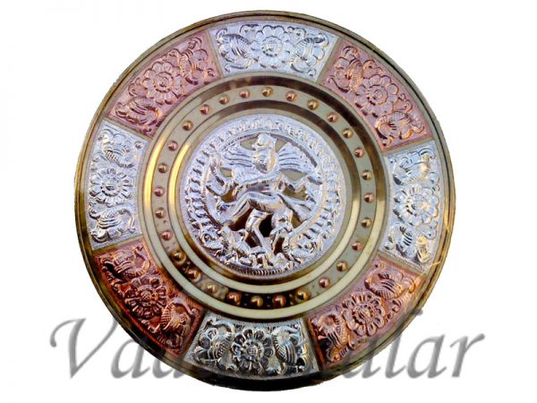 thanjavur Art Plate with natrajar engraved for corporate gifts for guests and dancers