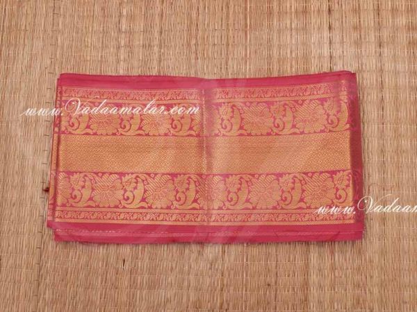 6.2 meters Poly Cotton Zari Broder Shawl for Saree Buy Now