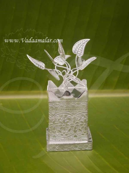 German Silver Tulsi Pot Tulasi Maadam Decorative Gift Buy Now 2.5