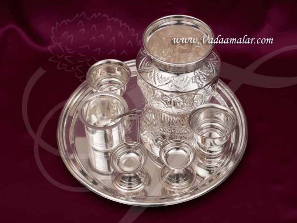 German Silver Puja Wedding Set Buy Now 