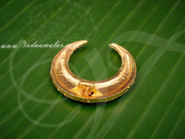 Moon for Sivan Lingam Amman Decorations White Stone Buy Now 1.5