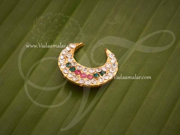 Multi Stones Moon For Sivan Lingam Amman Decorations  Buy Now 1