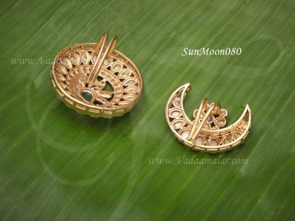 Chandara Sooriyan Kundan Indian Bridal Accessories Sun and Moon 