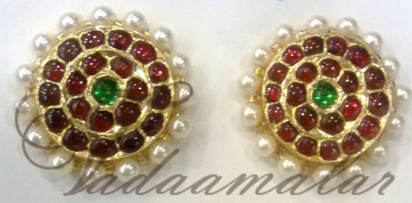 Original kemp stone earring jewellery ear stud traditional ornaments for saree