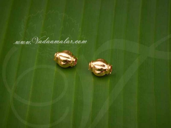 Gold Plated Ball Kundu for ThiruMangalyam Wedding Thali Bride - 2 Pieces Buy Now