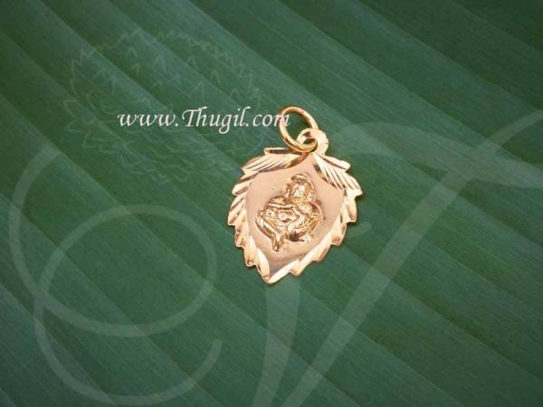 Gold Plated Krishna Leaf Pendant for ThiruMangalyam Wedding Thali Bride Buy Now