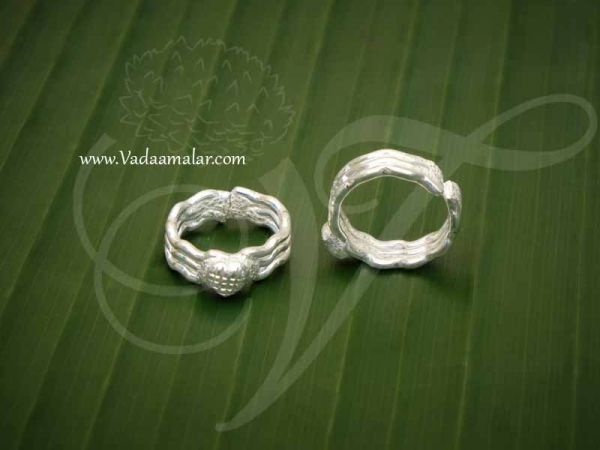 Wedding Bichiya silver Metti white metal Toe Ring Indian Style Buy Now 2 Pieces