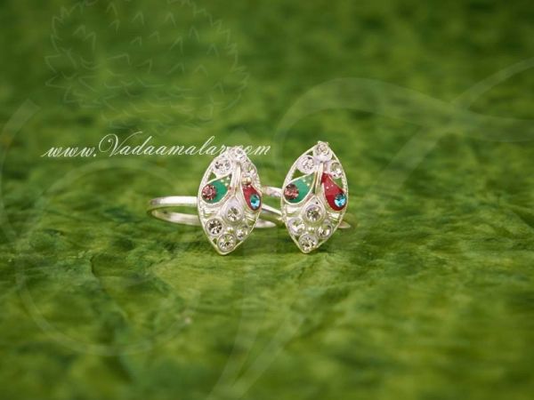 Oxidised Silver Bichiya Indian Style Toe Ring Metti Feet Jewelry - 1 pair