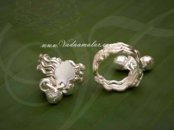 Silver Bichiya Indian Style Toe Ring Metti Feet Jewelry - 1 pair