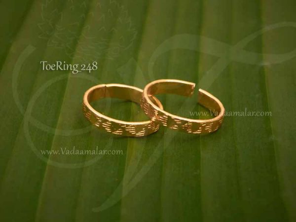 Bichiya Metti Toe Ring Micro Gold Plated Jewellery 2 pieces