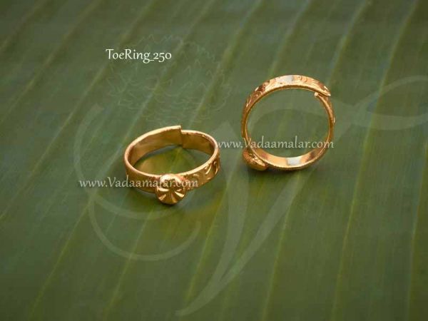 Bichiya Metti Toe Ring Micro Gold plated Jewellry Buy Now 2 pieces