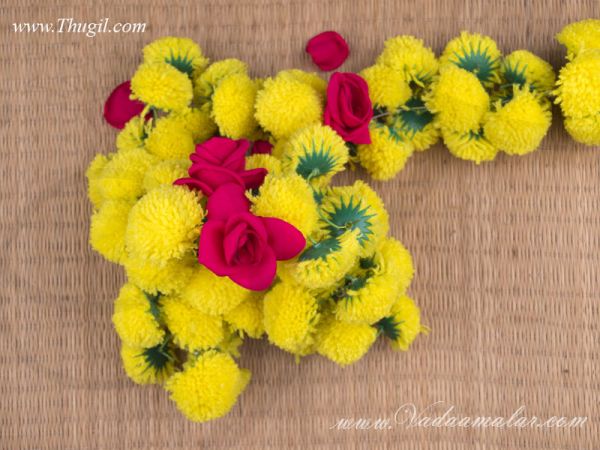 1 meter Marigold Samanthi Flower Synthetic Hanging Decoration Buy Online