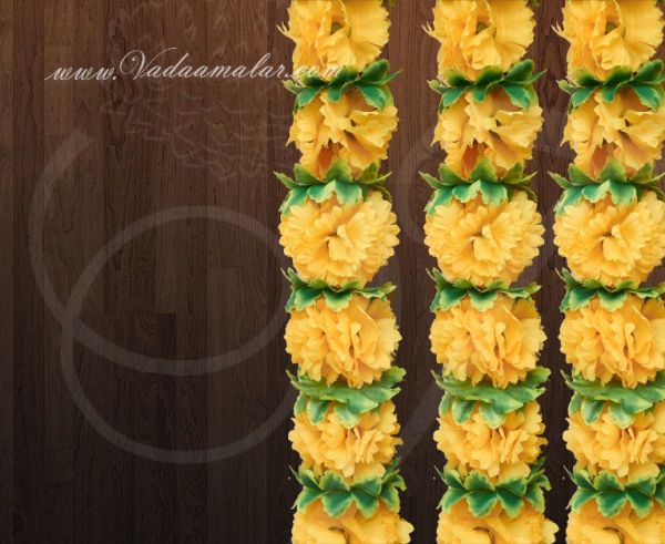 6 pieces Samanthi Marigold Flowers Artifical Door Hanging Wedding Festival Backdrop Decorations