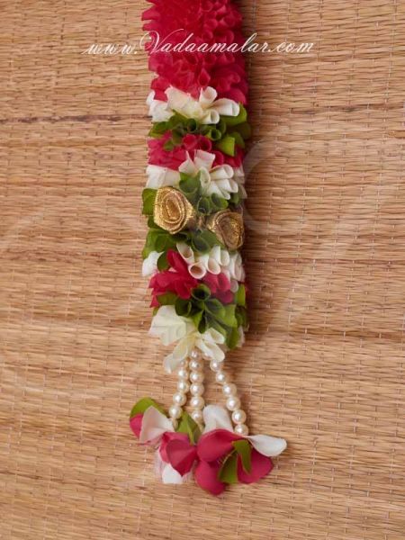 Decorative Pink Color Garland Door Decoration Synthetic Flowers - Washable