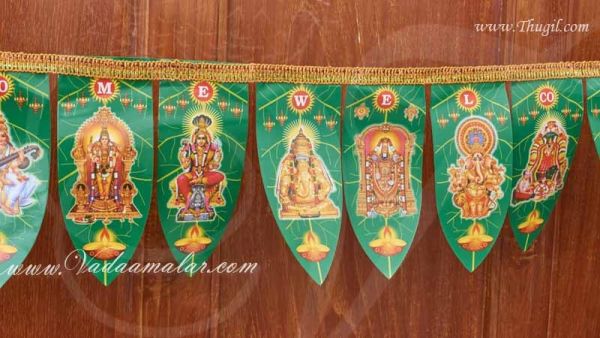 Mango Leaf Design with Dieties Doorway Decoration for Festival Buy Now - 5 pieces