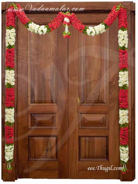 Large size Beautiful Cream Red Rose Door Hanging Welcome Toran Tapestry Buy Online